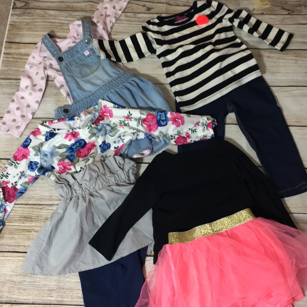 8 Piece Lot Toddler Girl Clothes 18-24 mon(Q2001)